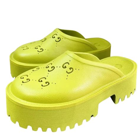 gucci clogs rubber dupe|gucci rubber platform slide sandals.